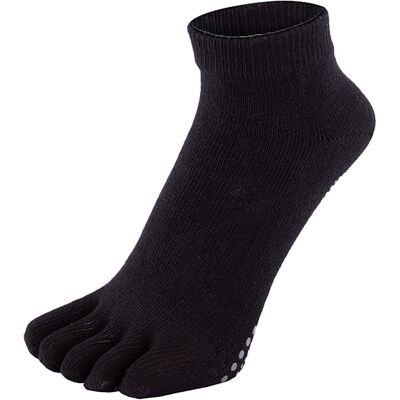 TOETOE - Herren- und Damen-Yoga-/Pilates-Socken mit Anti-Rutsch, feuchtigkeitsableitend, knöcheltief - Schwarz Schwarz EU 40 - 42 TOETOE - Herren- und Damen-Yoga-/Pilates-Socken mit Anti-Rutsch, feuchtigkeitsableitend, knöcheltief - Schwarz Schwarz EU 40 - 42