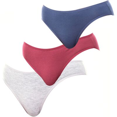 Kisses&Love Packung mit 3 Damenhöschen aus Baumwolle KL10000 Mehrfarben L/XL - Panties Kisses&Love Packung mit 3 Damenhöschen aus Baumwolle KL10000 Mehrfarben L/XL - Panties