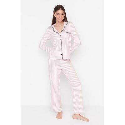 Trendyol Femmes Col de chemise Pyjama Ensemble 2 pieces Rosé XL Trendyol Femmes Col de chemise Pyjama Ensemble 2 pieces Rosé XL