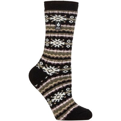 Ladies Nordic Socks Heat Holders Lite Leichte Thermo-Wintersocken für Frauen - Schwarz/Olive Schwarz EU 37 - 42 Ladies Nordic Socks Heat Holders Lite Leichte Thermo-Wintersocken für Frauen - Schwarz/Olive Schwarz EU 37 - 42