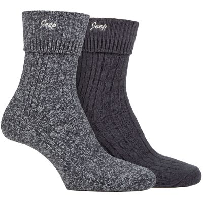 Damen Turn Cuff Socken Jeep Walking Boot Socken Frauen, Komfortable Performance Polyester Socken - Charcoal / Slate Schwarz EU 37 - 42 Damen Turn Cuff Socken Jeep Walking Boot Socken Frauen, Komfortable Performance Polyester Socken - Charcoal / Slate Schwarz EU 37 - 42