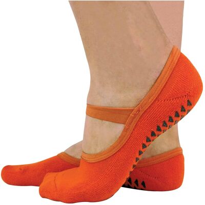Sock Snob 2 Paar Damen Anti-Rutsch-Griff unsichtbar Pilates Yoga Socken mit Riemen Orange EU 37-39,5 Sock Snob 2 Paar Damen Anti-Rutsch-Griff unsichtbar Pilates Yoga Socken mit Riemen Orange EU 37-39,5