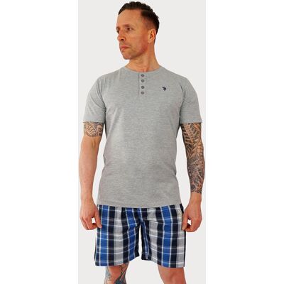 U.S. Polo Assn US Polo Assn Kurzarm-Pyjama für Herren Grau XL U.S. Polo Assn US Polo Assn Kurzarm-Pyjama für Herren Grau XL