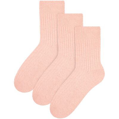 3 Paar Womens Wool Dress Socks Steven Ladies Breathable Cushioned Socks - Light Pink Rosa 3 Paar Womens Wool Dress Socks Steven Ladies Breathable Cushioned Socks - Light Pink Rosa