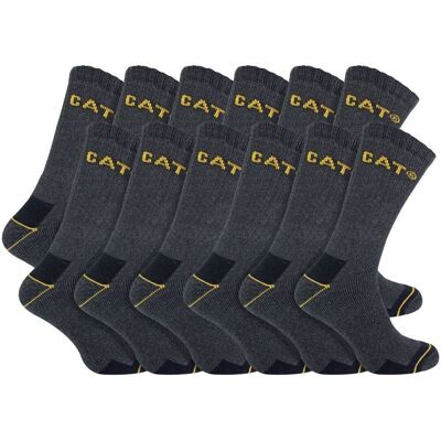 Caterpillar 12er-Pack Unisex Schwerlast-Arbeitssocken für Stahlkappenschuhe Grau EU 46 - 48 Caterpillar 12er-Pack Unisex Schwerlast-Arbeitssocken für Stahlkappenschuhe Grau EU 46 - 48