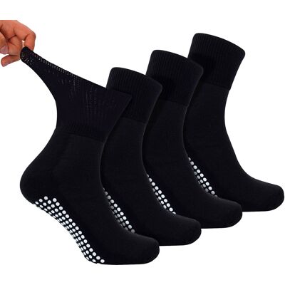 Dr.Socks - Bambus Diabetiker Grips Kurze Socken - Schwarz - UK4-7 - Socks Dr.Socks - Bambus Diabetiker Grips Kurze Socken - Schwarz - UK4-7 - Socks