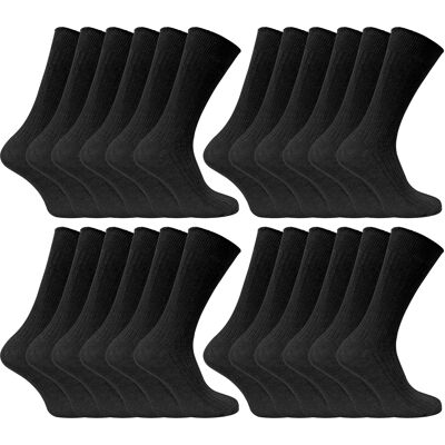 Sock Snob 24 Paar Multipack Herren Ultimate Comfort Socken aus 100% Baumwolle Schwarz EU 46 - 48 Sock Snob 24 Paar Multipack Herren Ultimate Comfort Socken aus 100% Baumwolle Schwarz EU 46 - 48