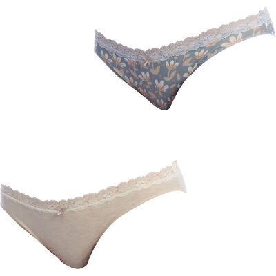 Janira Pack-2 Mini Coquettes Baumwollhöschen 1032356 für Damen Mehrfarben M Janira Pack-2 Mini Coquettes Baumwollhöschen 1032356 für Damen Mehrfarben M