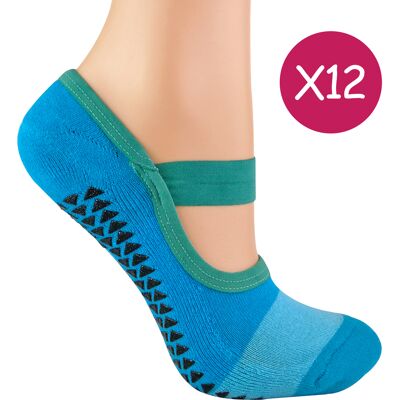 Sock Snob 12 Paar Damen Rutschfeste Atmungsaktive Yoga Socken Blau EU 37 - 42 Sock Snob 12 Paar Damen Rutschfeste Atmungsaktive Yoga Socken Blau EU 37 - 42