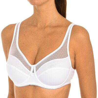 Dim Großzügiger Bügel-BH 00ASF aus Bio-Baumwolle für Damen Weiß EU 90B /UK 40B Dim Großzügiger Bügel-BH 00ASF aus Bio-Baumwolle für Damen Weiß EU 90B /UK 40B