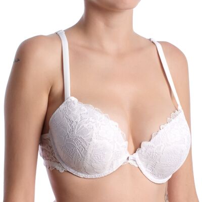 Lormar Damen-Bügel-BH mit EASYUP-PUSHUP-Cups Weiß EU 80C / UK 36C Lormar Damen-Bügel-BH mit EASYUP-PUSHUP-Cups Weiß EU 80C / UK 36C