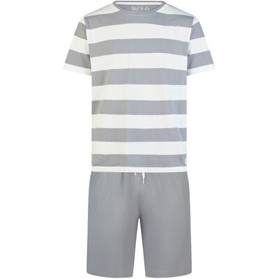 Phil & Co. Berlin Herren Pyjama MondaySchlafanzug, Pyjama Set, Nachtwäsche Hellgrau L Phil & Co. Berlin Herren Pyjama MondaySchlafanzug, Pyjama Set, Nachtwäsche Hellgrau L