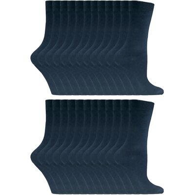 Sock Snob 24 Paar Damen-Einfache Baumwollreiche Kniestrümpfe Marine US 37-40 Sock Snob 24 Paar Damen-Einfache Baumwollreiche Kniestrümpfe Marine US 37-40