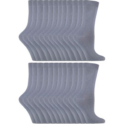 Sock Snob 24 Paar Damen Einfarbige Baumwollreiche Kniestrümpfe Grau US 37-40 Sock Snob 24 Paar Damen Einfarbige Baumwollreiche Kniestrümpfe Grau US 37-40