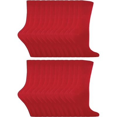 Sock Snob 24 Paar Damen Einfarbige Baumwollreiche Kniestrümpfe Rot US 37-40 Sock Snob 24 Paar Damen Einfarbige Baumwollreiche Kniestrümpfe Rot US 37-40