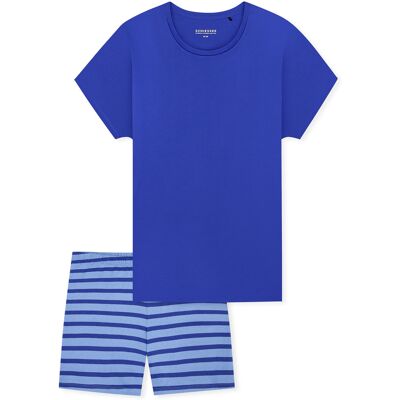 Schiesser Damen Pyjama Casual EssentialsSchlafanzug, Pyjama Set, Nachtwäsche Blau EU 44 / UK 16 Schiesser Damen Pyjama Casual EssentialsSchlafanzug, Pyjama Set, Nachtwäsche Blau EU 44 / UK 16