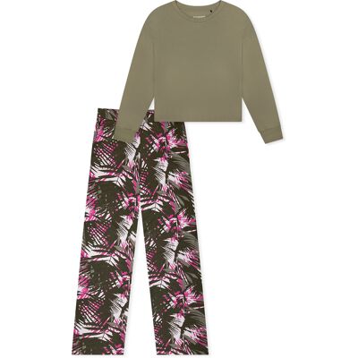 Schiesser Damen Pyjama ModernSchlafanzug, Pyjama Set, Nachtwäsche Khaki EU 44 / UK 16 Schiesser Damen Pyjama ModernSchlafanzug, Pyjama Set, Nachtwäsche Khaki EU 44 / UK 16