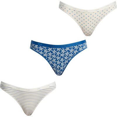 Dim 3er-Pack Baumwoll-Stretch-Tangas D4C19 für Damen Mehrfarben S Dim 3er-Pack Baumwoll-Stretch-Tangas D4C19 für Damen Mehrfarben S