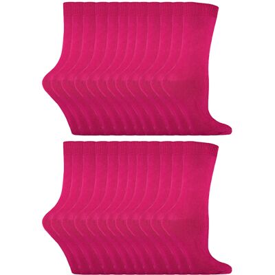 Sock Snob 24 Paar Damen Einfarbige Baumwollreiche Kniestrümpfe Rosa US 37-40 Sock Snob 24 Paar Damen Einfarbige Baumwollreiche Kniestrümpfe Rosa US 37-40