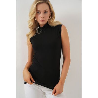 Big Dart Enganliegender halber Rollkragen-Bodysuit Schwarz M Big Dart Enganliegender halber Rollkragen-Bodysuit Schwarz M