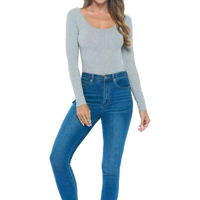 Brave Soul - Bodysuit für Damen (Grau meliert meliert) Dunkelgrau EU 36 / UK 8 Brave Soul - Bodysuit für Damen (Grau meliert meliert) Dunkelgrau EU 36 / UK 8