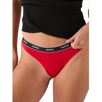 Hugo - Thong für Damen, Mittlere Bundhöhe, Regulär (Leuchtend Rot) Rot EU 46 / UK 18 Hugo - Thong für Damen, Mittlere Bundhöhe, Regulär (Leuchtend Rot) Rot EU 46 / UK 18
