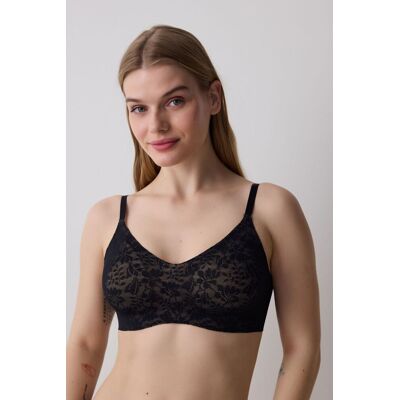 Penti Florale Spitzen-Bralette mit verstellbaren Trägern Schwarz EU 75C / UK 34C Penti Florale Spitzen-Bralette mit verstellbaren Trägern Schwarz EU 75C / UK 34C
