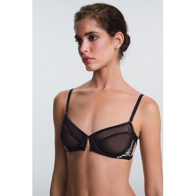 Penti Spitzen-BH mit Unterdraht Schwarz EU 80C / UK 36C Penti Spitzen-BH mit Unterdraht Schwarz EU 80C / UK 36C
