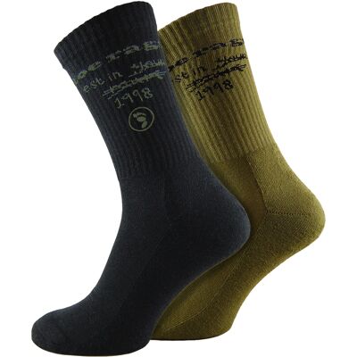 Toe Rags 2 Paare Herren Scribble Crew Socken Zehensocken Gemütliche gerippte Khaki Socken mit verstärktem Zehen- und Fersenbereich - Khaki / Schwarz Grün EU 41 - 45 Toe Rags 2 Paare Herren Scribble Crew Socken Zehensocken Gemütliche gerippte Khaki Socken mit verstärktem Zehen- und Fersenbereich - Khaki / Schwarz Grün EU 41 - 45