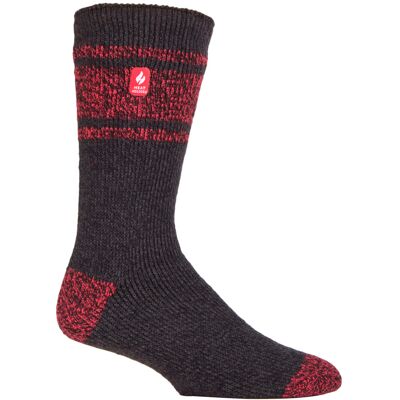 Heat Holders Wärmehalter - Herren extra dicke Thermosocken für den Winter Warme flauschige Fleece isolierte Socken Geschenke für Männer - Charcoal / Rot (Athen) Grau EU 39 - 45 Heat Holders Wärmehalter - Herren extra dicke Thermosocken für den Winter Warme flauschige Fleece isolierte Socken Geschenke für Männer - Charcoal / Rot (Athen) Grau EU 39 - 45