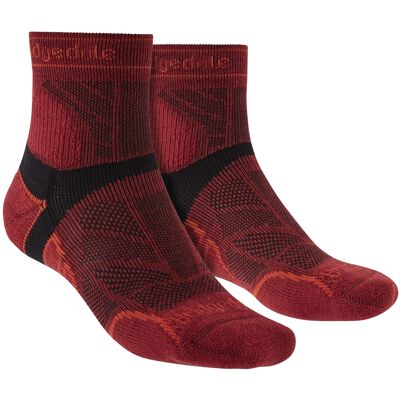 Bridgedale - Leichte Herren Laufsocken aus Merinowolle - Rot Rot EU 43 - 45 Bridgedale - Leichte Herren Laufsocken aus Merinowolle - Rot Rot EU 43 - 45