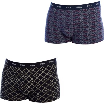 Fila Pack-2 Bedruckte Baumwoll-Boxershorts FU5289 für Herren Mehrfarben L Fila Pack-2 Bedruckte Baumwoll-Boxershorts FU5289 für Herren Mehrfarben L