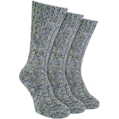 Sock Snob 3er Pack Herren warme 100% Wollrippenstrümpfe mit verstärkter Ferse und Zehen Khaki EU 39 - 45 Sock Snob 3er Pack Herren warme 100% Wollrippenstrümpfe mit verstärkter Ferse und Zehen Khaki EU 39 - 45