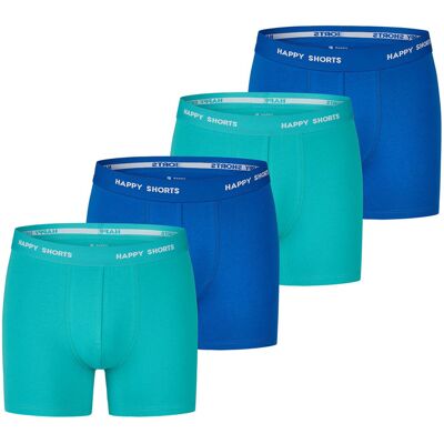 Happy Shorts Herren Retro Boxer Neon 4-Pack Retroshorts, Vintage Boxer, Mehrfarben L Happy Shorts Herren Retro Boxer Neon 4-Pack Retroshorts, Vintage Boxer, Mehrfarben L