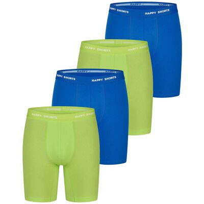 Happy Shorts Herren Retro Boxer Neon Long 4-Pack Retroshorts, Vintage Boxer, Mehrfarben XL Happy Shorts Herren Retro Boxer Neon Long 4-Pack Retroshorts, Vintage Boxer, Mehrfarben XL