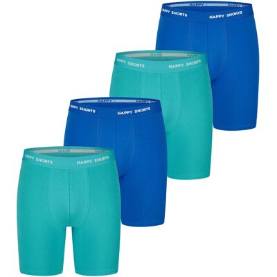 Happy Shorts Herren Retro Boxer Neon Long 4-Pack Retroshorts, Vintage Boxer, Mehrfarben XL Happy Shorts Herren Retro Boxer Neon Long 4-Pack Retroshorts, Vintage Boxer, Mehrfarben XL