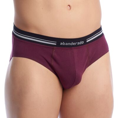 Abanderado Atmungsaktiver Herren-Slip mit anatomischer Vorderseite aus Stoff A077H Bordo L Abanderado Atmungsaktiver Herren-Slip mit anatomischer Vorderseite aus Stoff A077H Bordo L