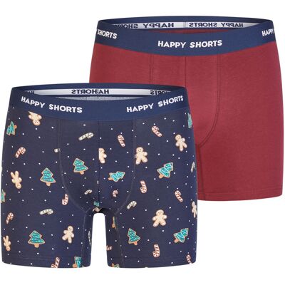 Happy Shorts Herren Boxer ChristmasBoxershorts, Unterhose, Boxerbriefs Dunkelblau M Happy Shorts Herren Boxer ChristmasBoxershorts, Unterhose, Boxerbriefs Dunkelblau M