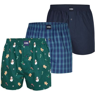 Happy Shorts Herren Boxer ChristmasBoxershorts, Unterhose, Boxerbriefs Dunkelblau 2XL Happy Shorts Herren Boxer ChristmasBoxershorts, Unterhose, Boxerbriefs Dunkelblau 2XL