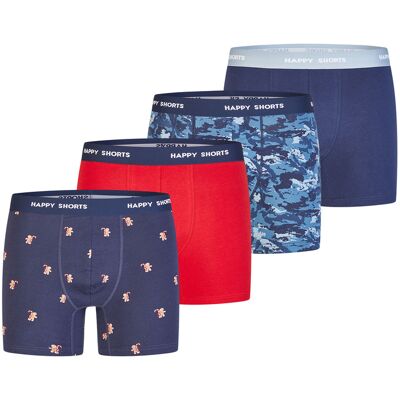 Happy Shorts Herren Boxer ChristmasBoxershorts, Unterhose, Boxerbriefs Blau XL Happy Shorts Herren Boxer ChristmasBoxershorts, Unterhose, Boxerbriefs Blau XL