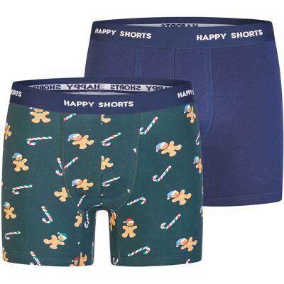 Happy Shorts Herren Boxer ChristmasBoxershorts, Unterhose, Boxerbriefs Dunkelgrün XL Happy Shorts Herren Boxer ChristmasBoxershorts, Unterhose, Boxerbriefs Dunkelgrün XL