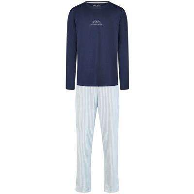 Phil & Co. Berlin Herren Pyjama Unlimited AdventureSchlafanzug, Pyjama Set, Nachtwäsche Dunkelblau L Phil & Co. Berlin Herren Pyjama Unlimited AdventureSchlafanzug, Pyjama Set, Nachtwäsche Dunkelblau L