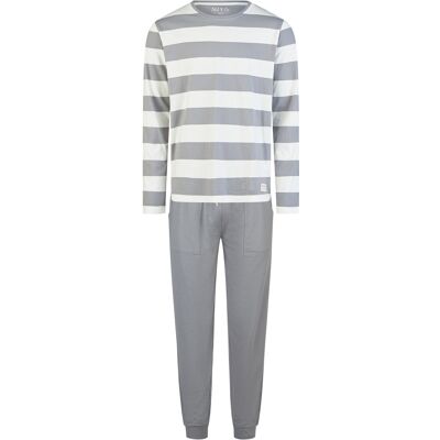 Phil & Co. Berlin Herren Pyjama MondaySchlafanzug, Pyjama Set, Nachtwäsche Hellgrau M Phil & Co. Berlin Herren Pyjama MondaySchlafanzug, Pyjama Set, Nachtwäsche Hellgrau M