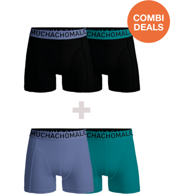 Muchachomalo - 2er-Pack + 2er-Pack Boxershorts für Herren - Kombi-Deal Mehrfarben L Muchachomalo - 2er-Pack + 2er-Pack Boxershorts für Herren - Kombi-Deal Mehrfarben L
