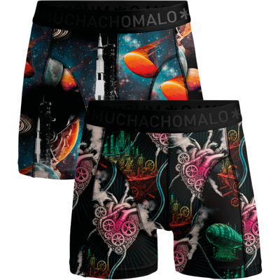 Muchachomalo Herren Boxer Shorts - 2er Pack - Herren Unterwäsche Mehrfarbig 2XL Muchachomalo Herren Boxer Shorts - 2er Pack - Herren Unterwäsche Mehrfarbig 2XL