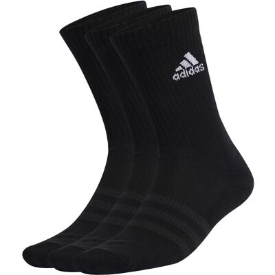 Adidas Herren gepolsterte Crew-Socken, 3er-Pack Schwarz EU 40,5 - 42 Adidas Herren gepolsterte Crew-Socken, 3er-Pack Schwarz EU 40,5 - 42