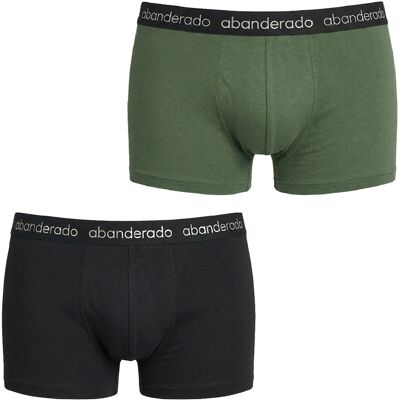 Abanderado 2er-Pack Herren Elastische Baumwoll-Boxershorts AA596 Mehrfarben XL Abanderado 2er-Pack Herren Elastische Baumwoll-Boxershorts AA596 Mehrfarben XL