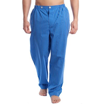 Kisses&Love Herren Lange Baumwoll-Pyjama-Hosen KLPP2 Blau M Kisses&Love Herren Lange Baumwoll-Pyjama-Hosen KLPP2 Blau M