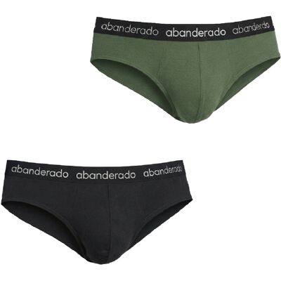 Abanderado 2er-Pack Männer Elasthan Baumwoll Slip AA595 Mehrfarben XL Abanderado 2er-Pack Männer Elasthan Baumwoll Slip AA595 Mehrfarben XL