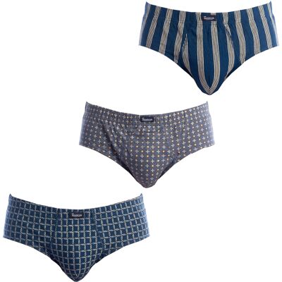 Abanderado 3er-Pack Herren Essenzielle Bedruckte Slips mit Öffnung A0090 Mehrfarben 2XL Abanderado 3er-Pack Herren Essenzielle Bedruckte Slips mit Öffnung A0090 Mehrfarben 2XL